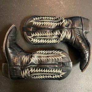 Ostrich Skin Cowboy Boots Size 10